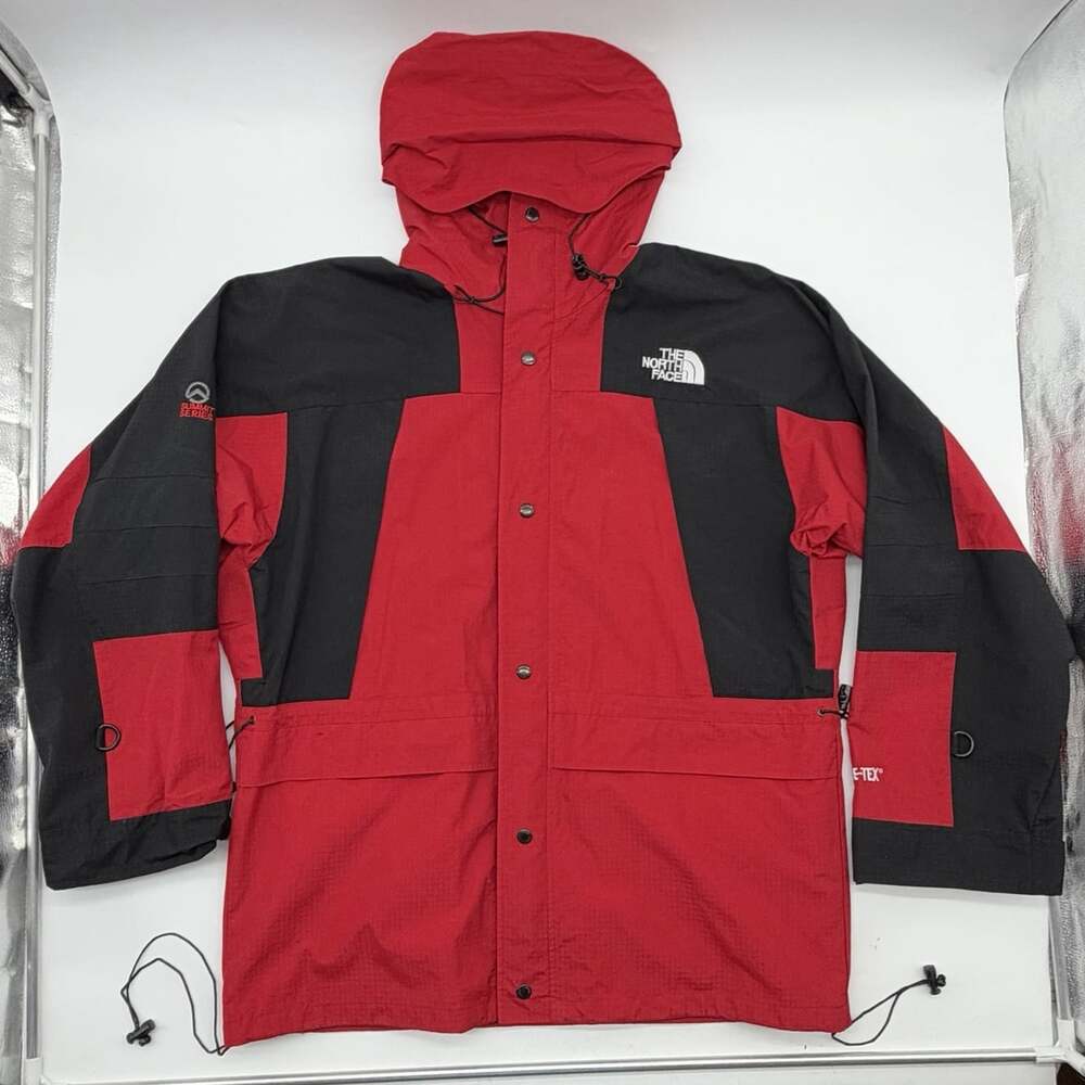VTG North Face Summit Series Gore-Tex Size XL Red Black Ripstop Mountain Jacket